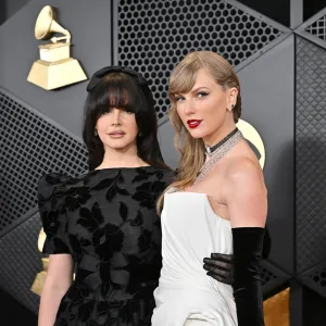 Lana Del Rey Gets Knocked Over During Chiefs Super Bowl 2024 Celebration With Taylor Swift 014