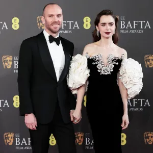 Lily Collins and Husband Charlie McDowell Are Couple Goals at 2024 BAFTAs