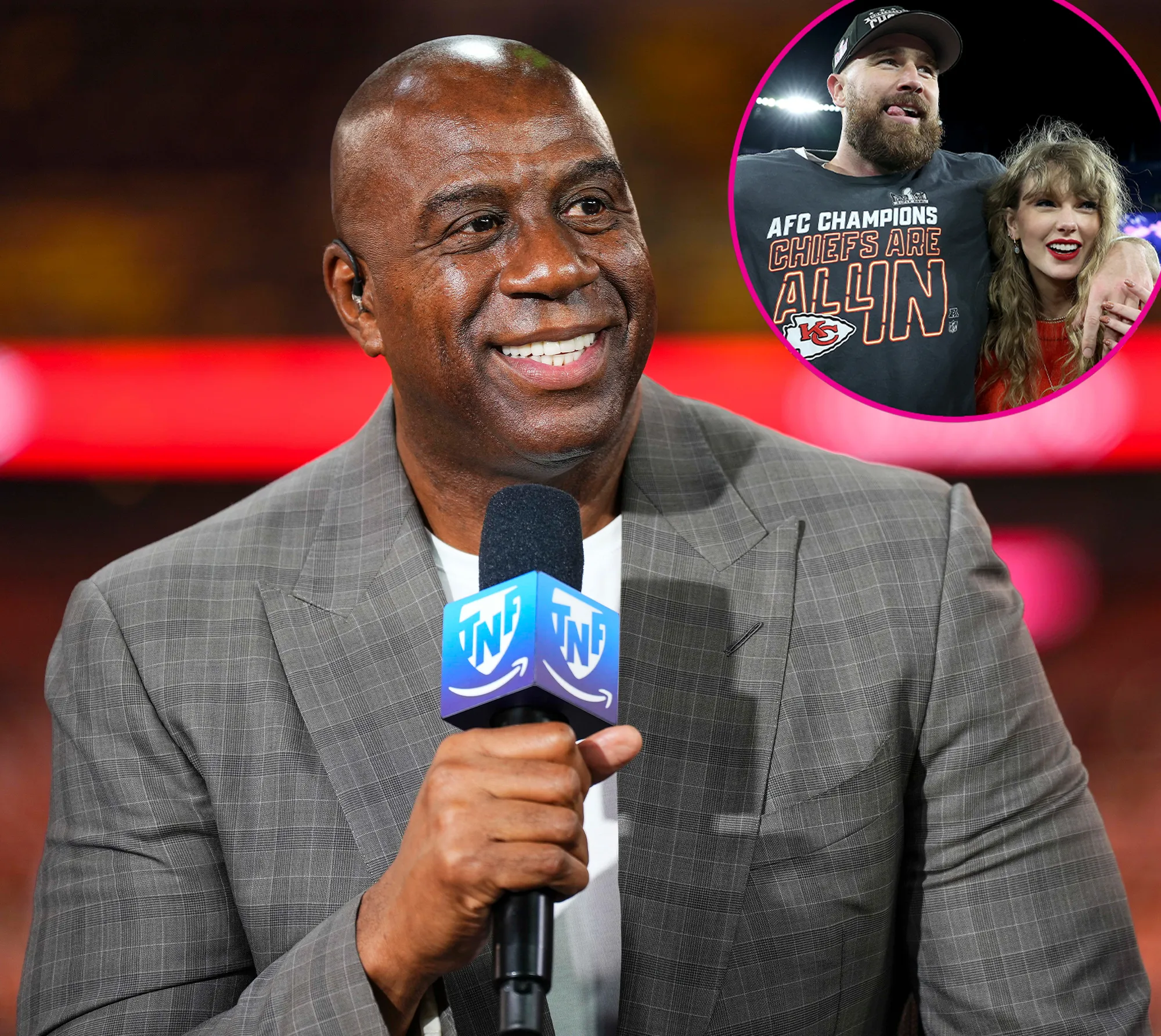 Magic Johnson Praises Power Couple Taylor Swift and Travis Kelce