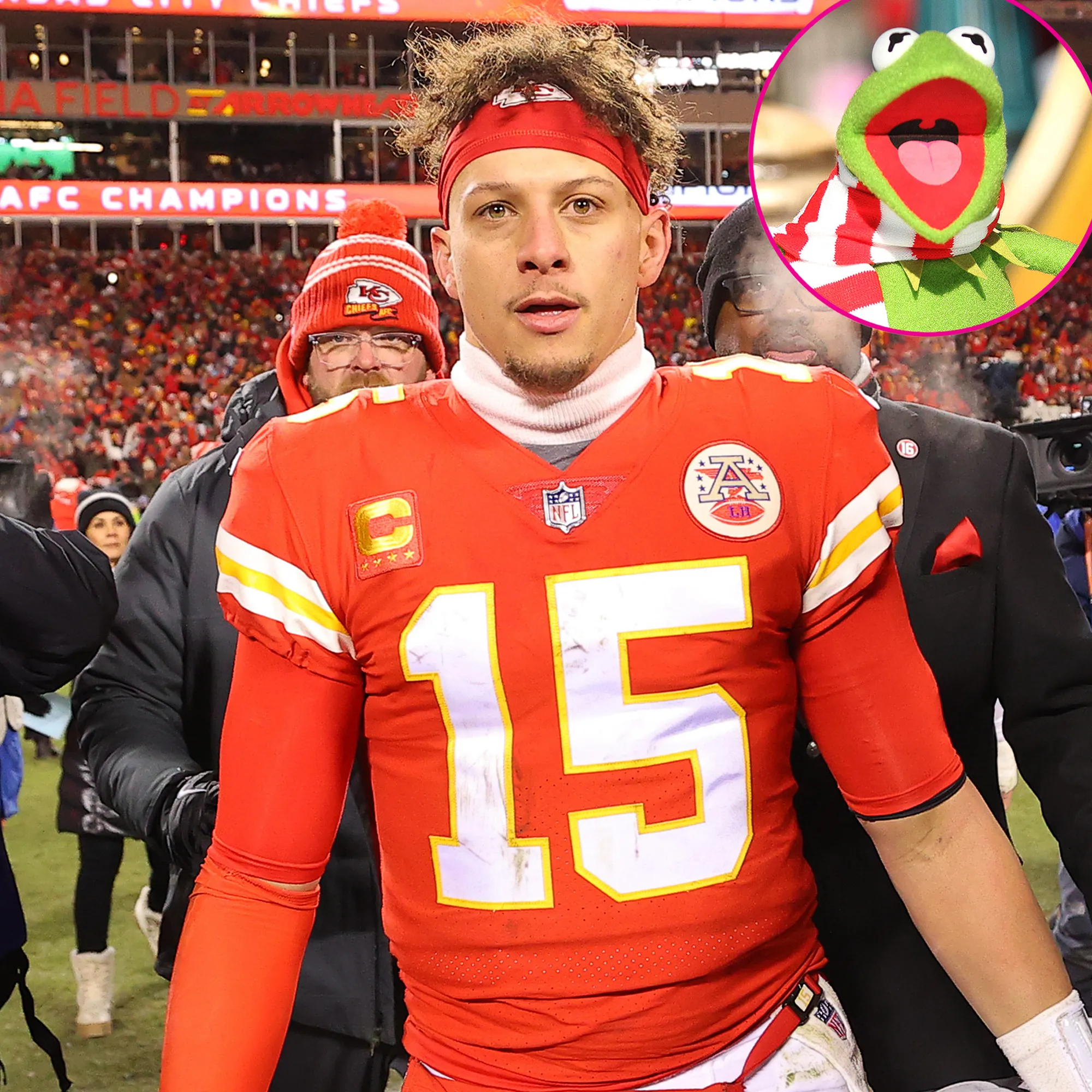 Patrick Mahomes Shuts Down Doing a Kermit the Frog Impression