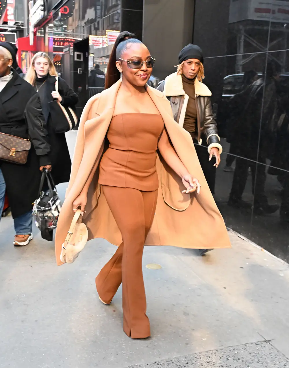 Quinta Brunson Appears on Good Morning America In 50 Shades of Brown