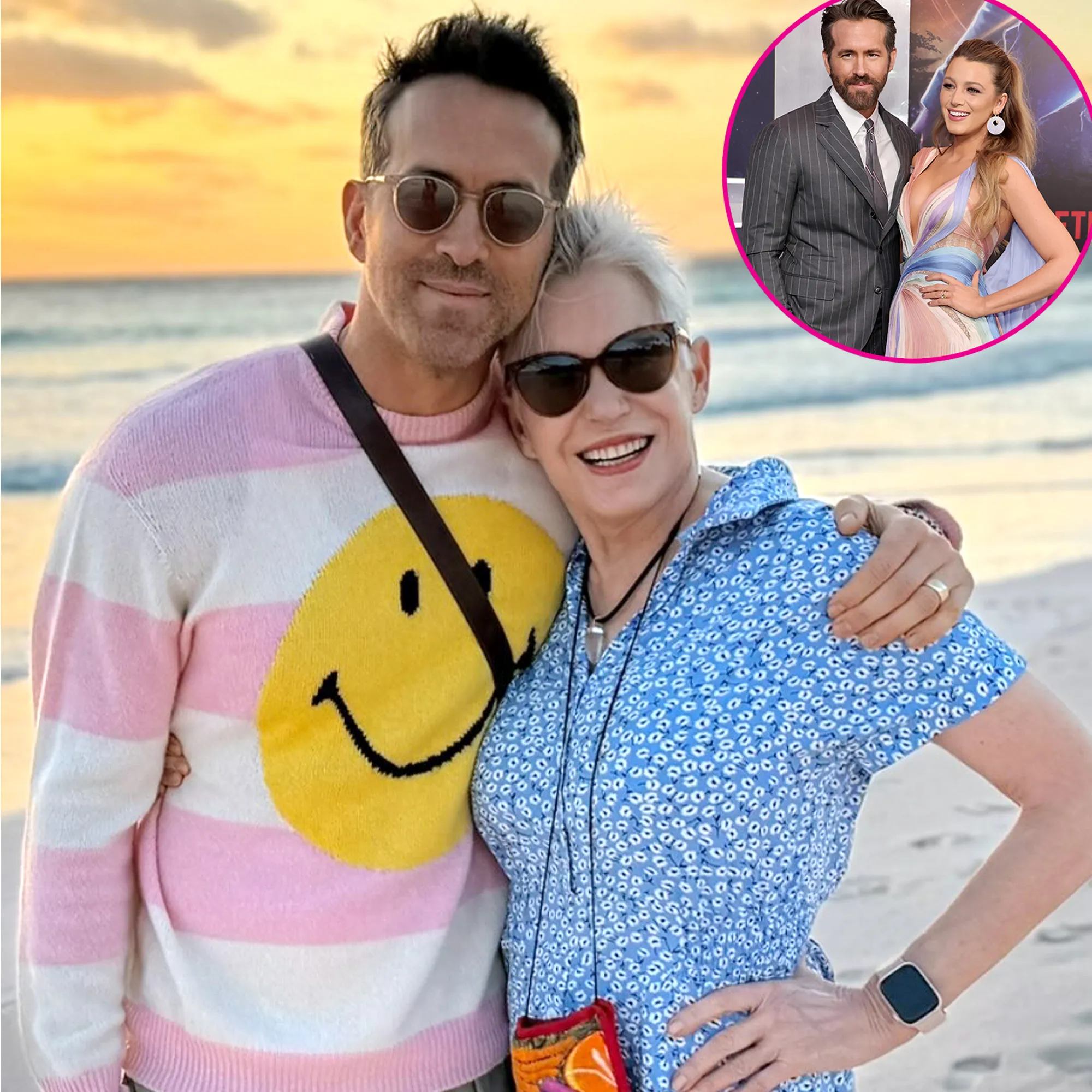 Ryan Reynolds Jokes Blake Lively Taught His Mom How to Pose for Pics