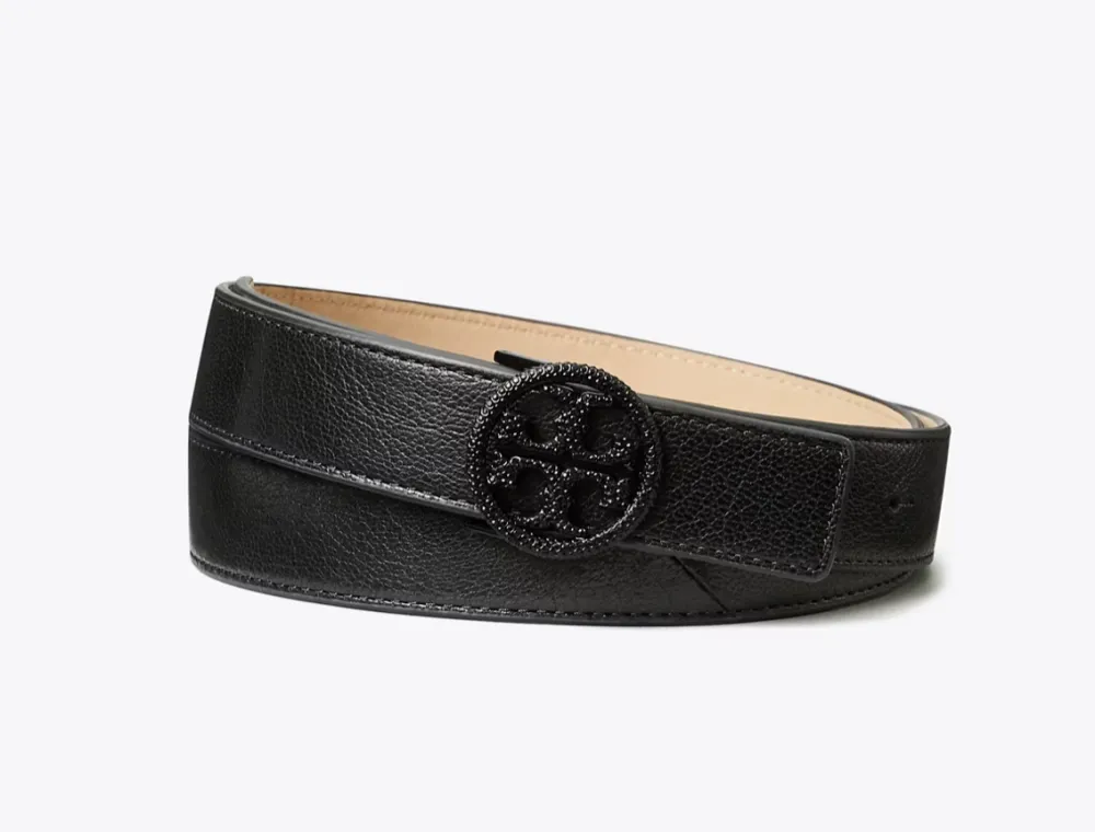 Tory Burch 1" Miller Crystal Embellished Belt