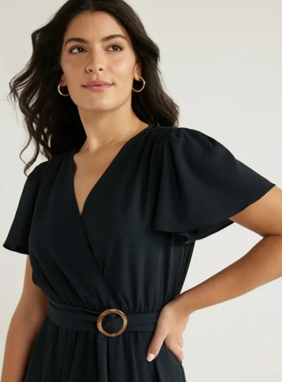 Sofia Jeans Faux Wrap Dress