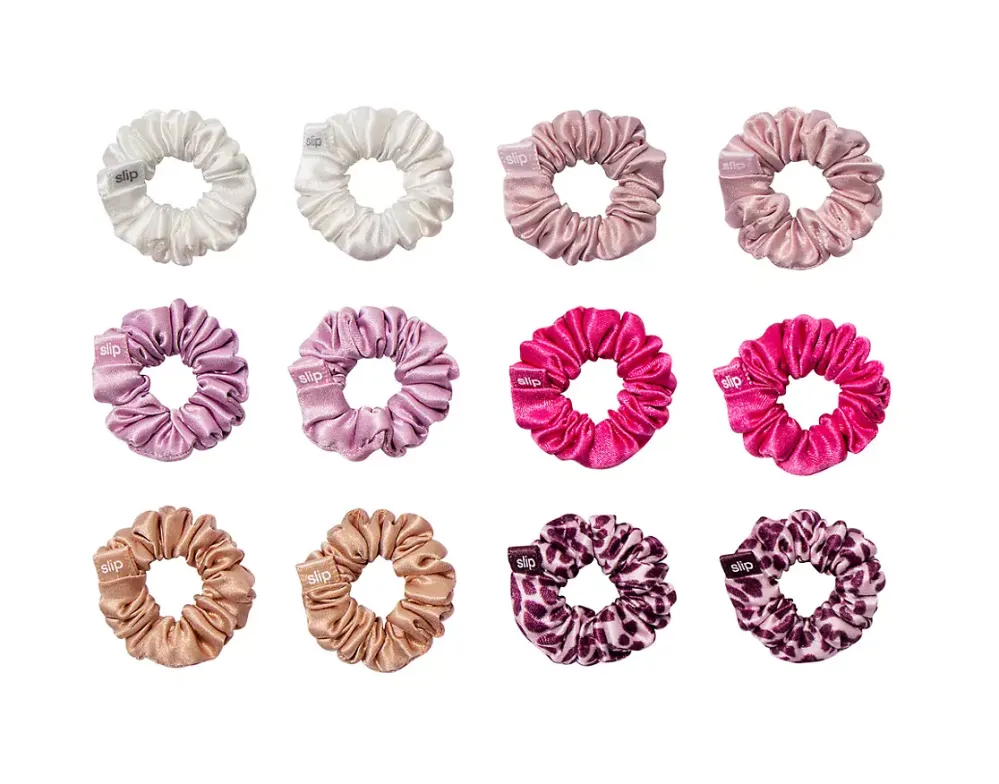 Slip Pure Silk 12-Piece Mini Scrunchies Set - Classic