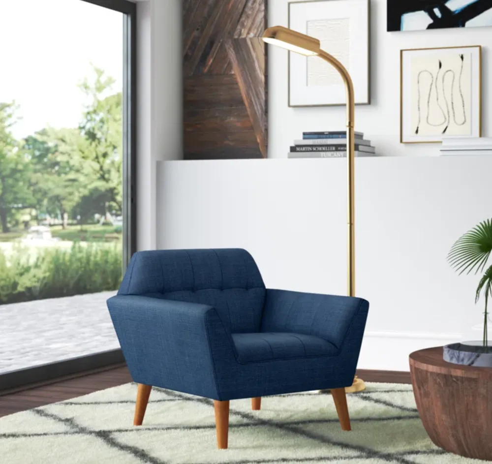 Mercury Row Petrin Modern Button Tufted Lounge Chair