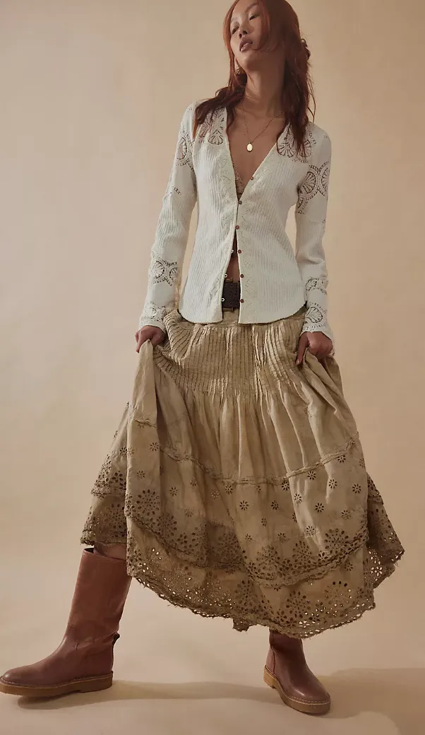 Free People Olivia Lace Top