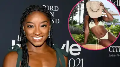 Simone Biles Channels Western Style in Yellow Bikini and Cowboy Hat While On Vacation With Husband