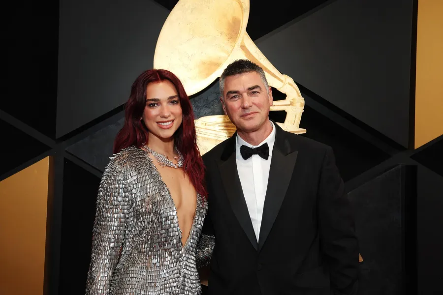 Stars Who Brought Family Members to the Grammy Awards Through the Years 645 Dua Lipa and Dukagjin Lipa