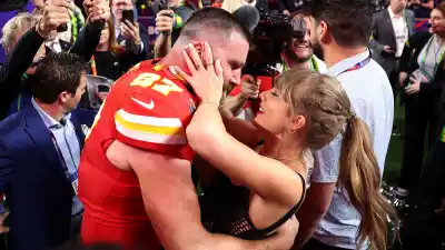Taylor Swift Tells Travis Kelce Jet Lag Is a Choice in New Footage From Super Bowl 2024