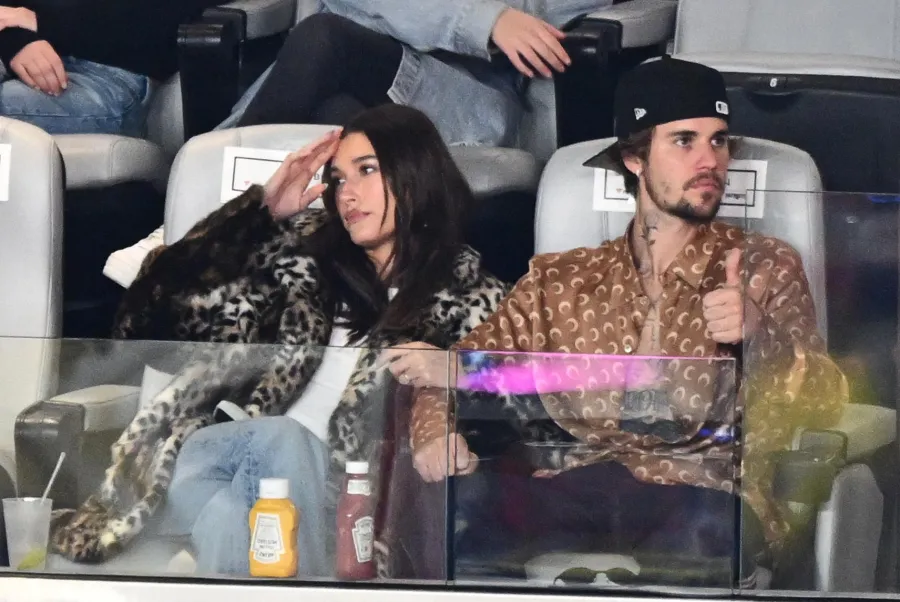 The Best Fashion at the 2024 Super Bowl 074 Justin Bieber Hailey Bieber