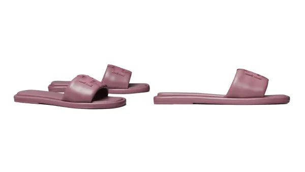 Tory Burch Double-T Leather Sport Slide Sandal