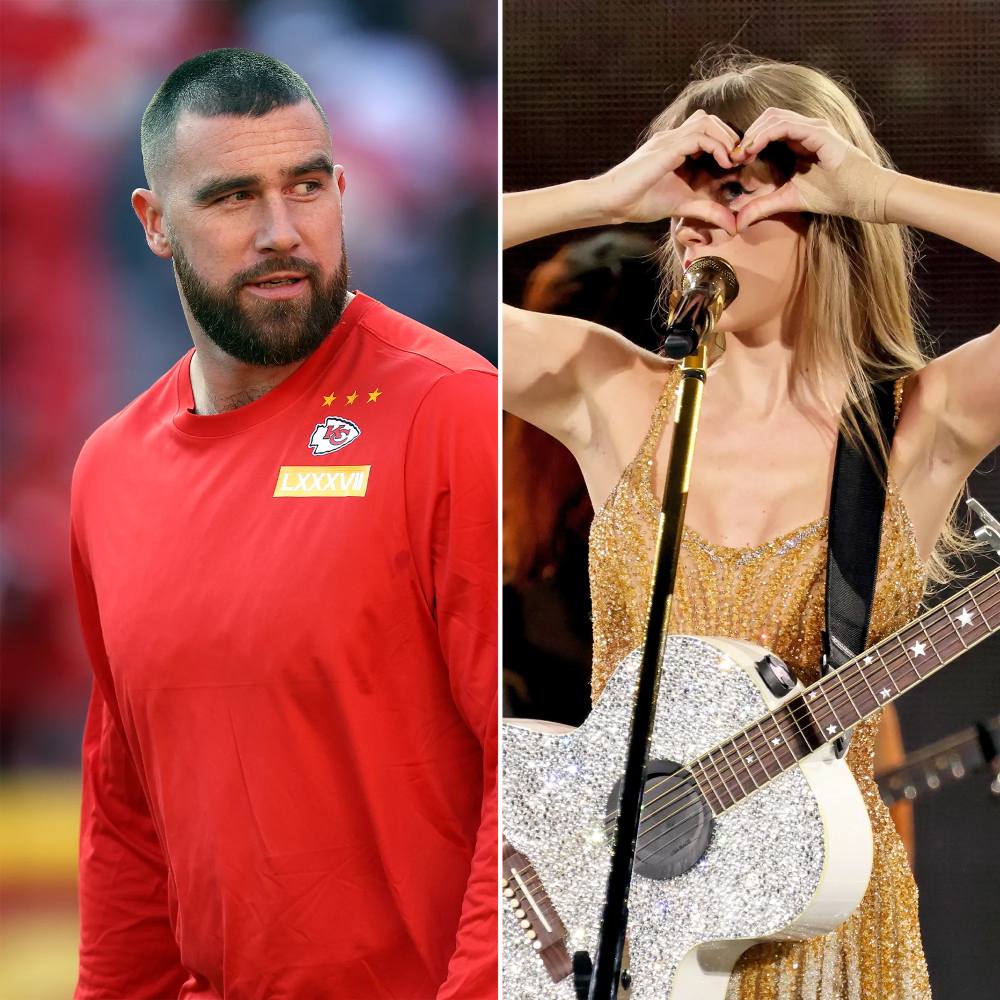 Travis Kelce Makes Taylor Swift Signature Heart Hands