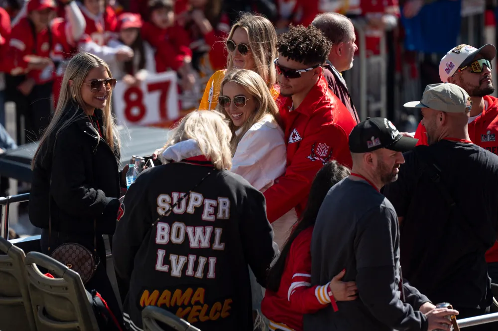 Travis Kelce Sings and Patrick Mahomes Is Shirtless at Chiefs Parade