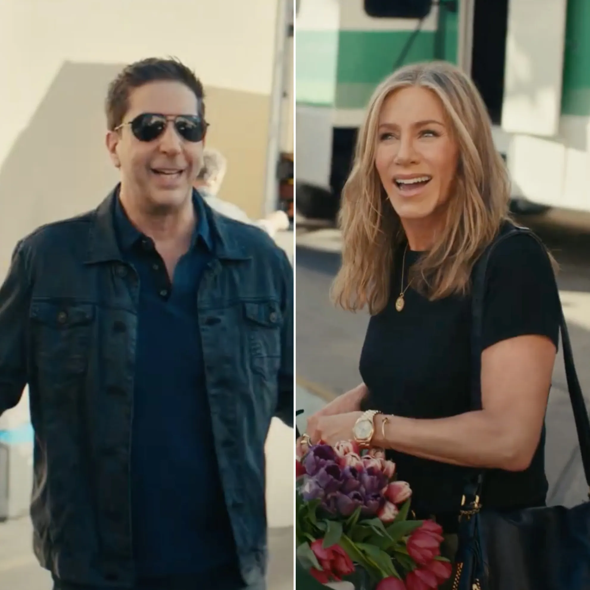 'Friends' Stars Jennifer Aniston and David Schwimmer Reunite in Super Bowl Ad