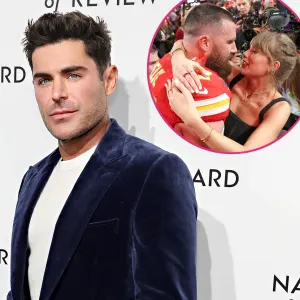 Zac Efron Weighs In on Travis Kelce and Taylor Swift Being Compared to HSM's Troy and Gabriella 1
