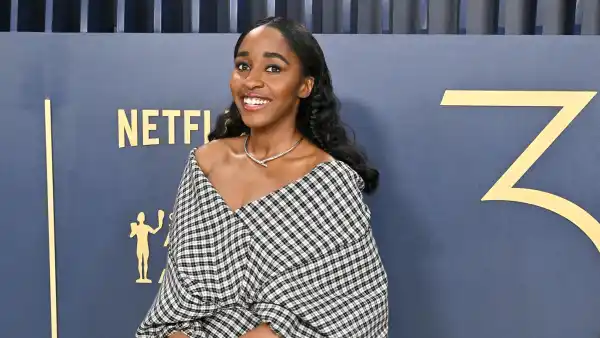 Ayo Edebiri at the Screen Actors Guild Awards on February 24, 2024.