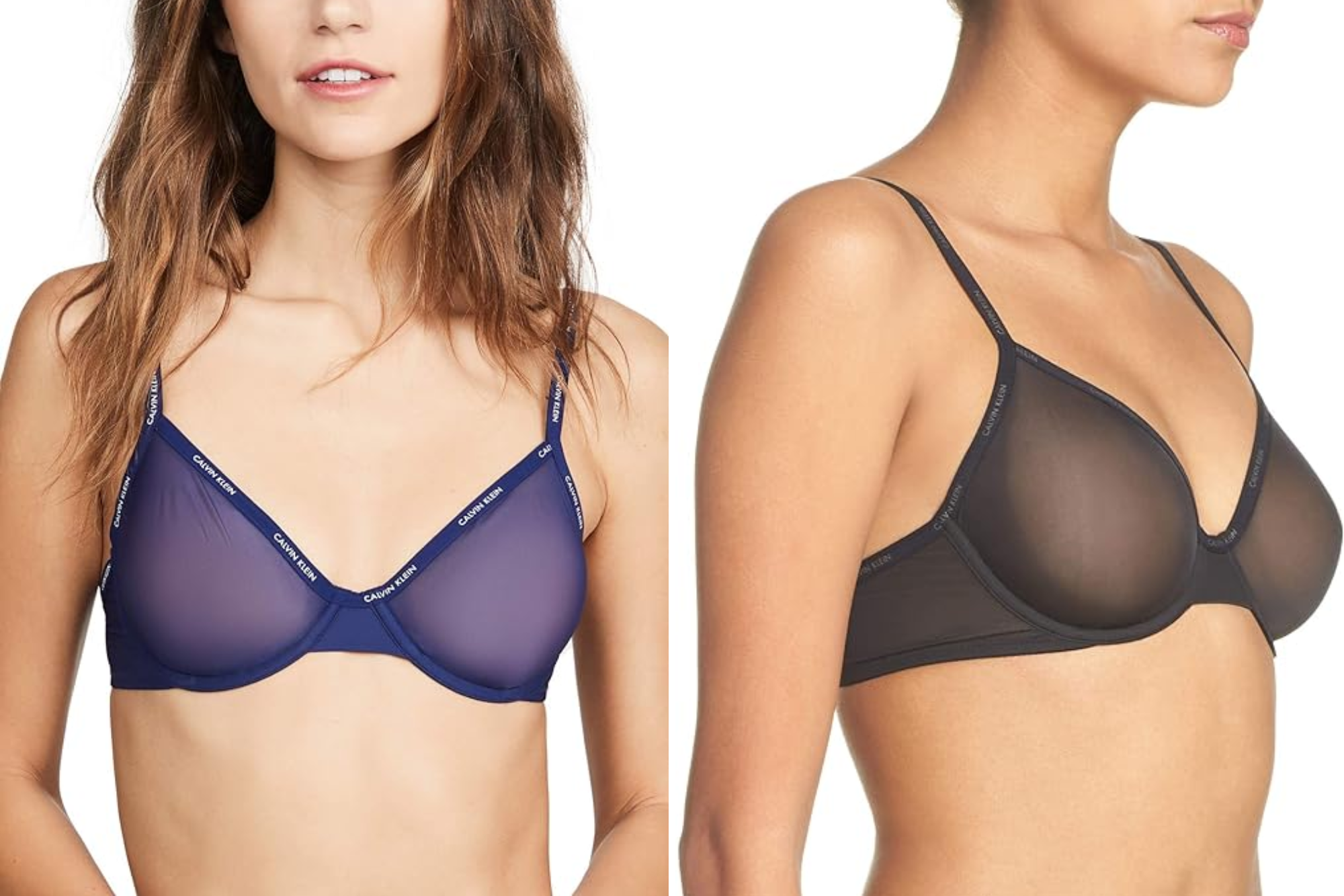Calvin Klein Sheer Marquisette Unlined Demi Bra