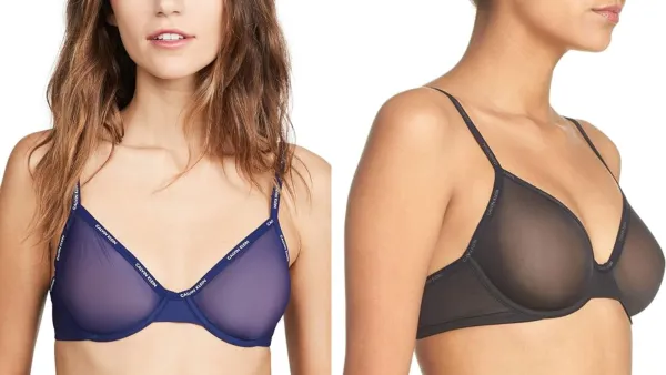 Calvin Klein Sheer Marquisette Unlined Demi Bra