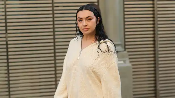Charli XCX at the Courrèges fashion show in Paris, France on February 28, 2024.