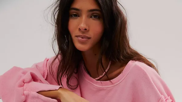 pink crewneck