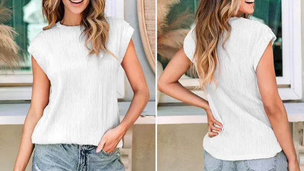 Evaless Short Sleeve Textured Blouse