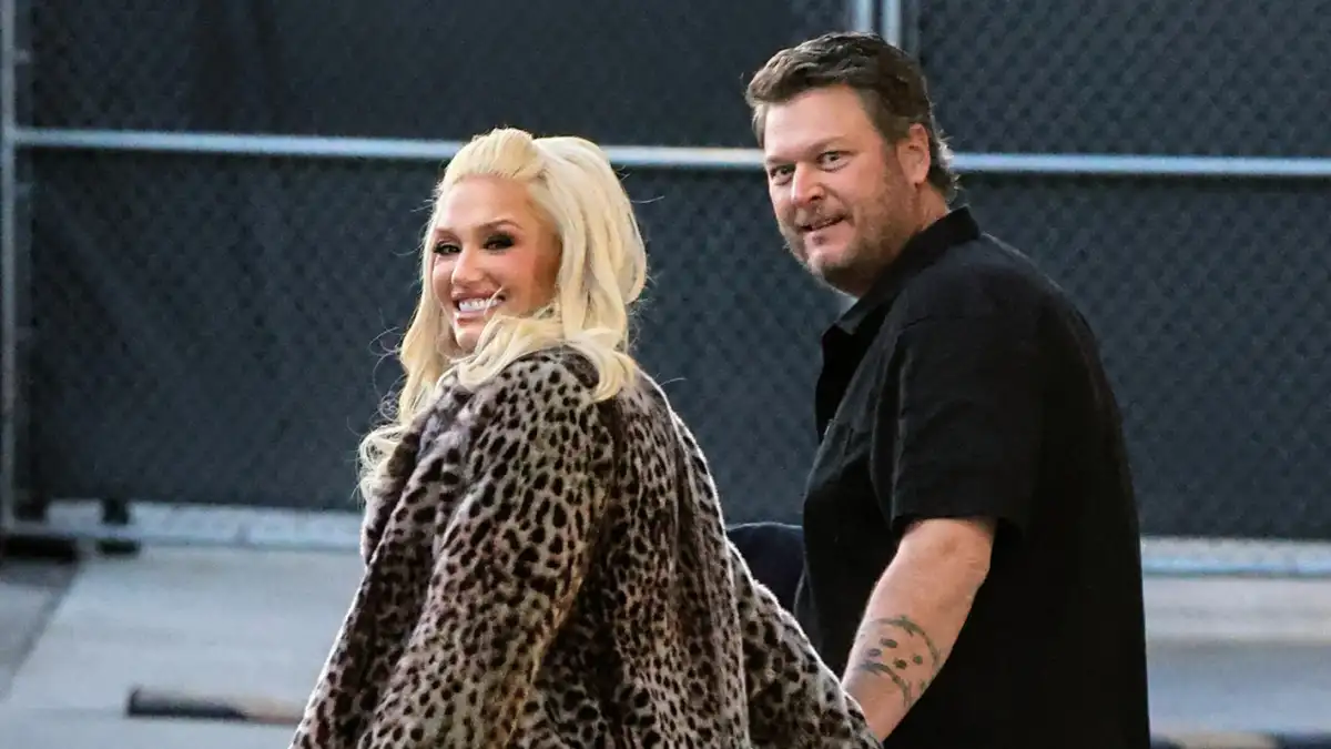 Gwen Stefani and Blake Shelton on February 14, 2024.