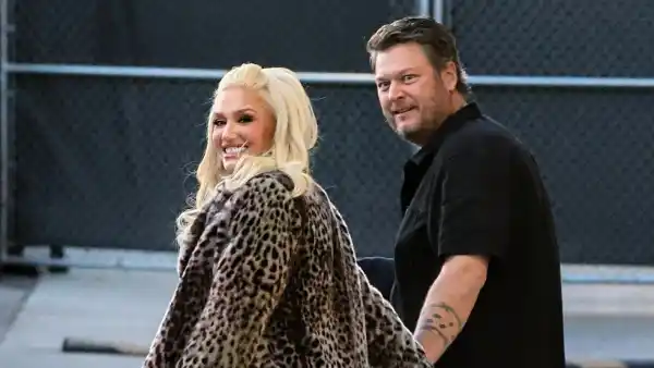 Gwen Stefani and Blake Shelton on February 14, 2024.
