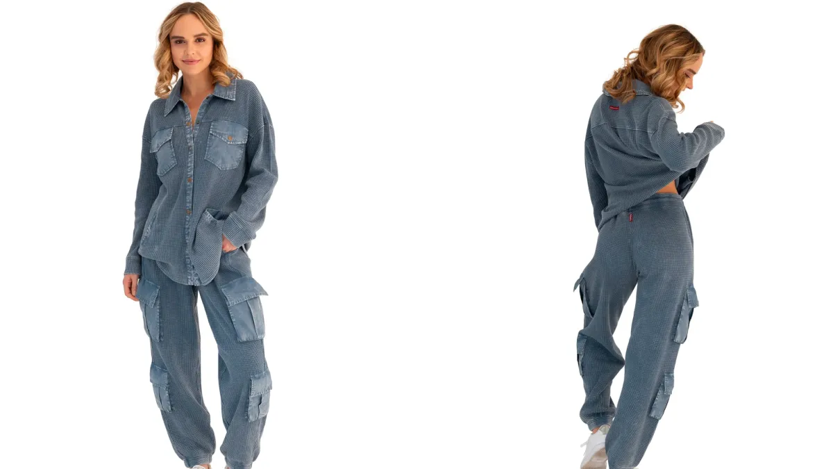 Hard Tail Thermal Shacket Cargo Pant Set