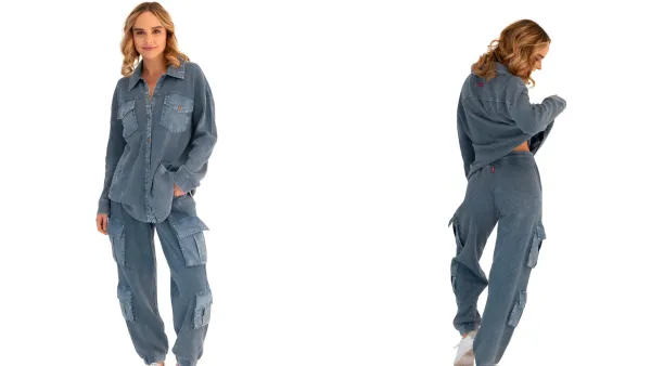 Hard Tail Thermal Shacket Cargo Pant Set