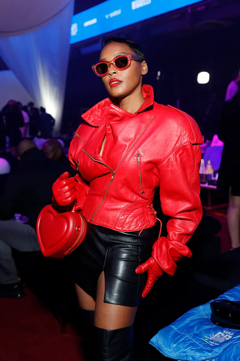 Janelle Mon&aacute;e at the Visa Cash App RB Formula One Team 2024 Livery Reveal in Las Vegas on February 8, 2024.