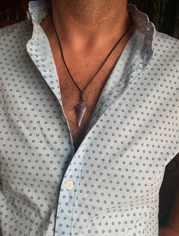 Amethyst Arrowhead Necklace | Gifts for Men with February Birthdays