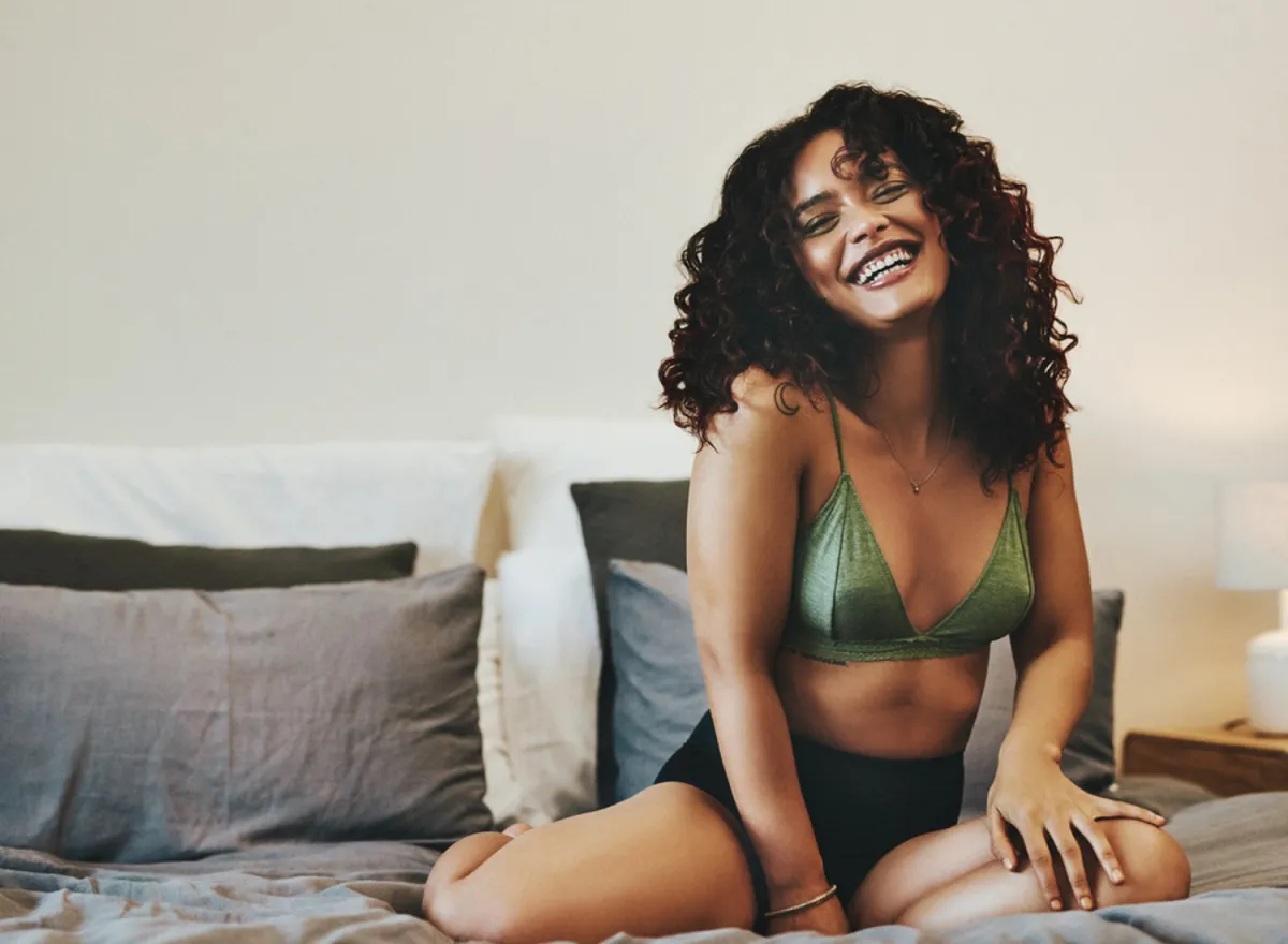 woman wearing period underwear