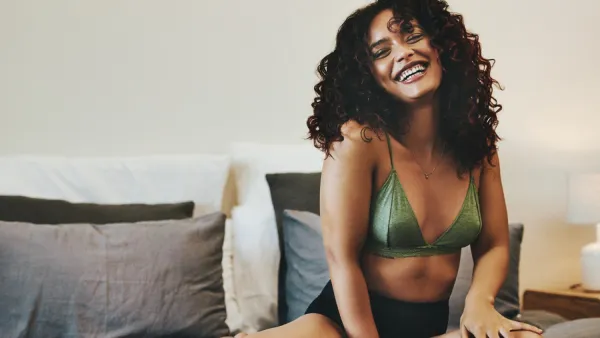 woman wearing period underwear