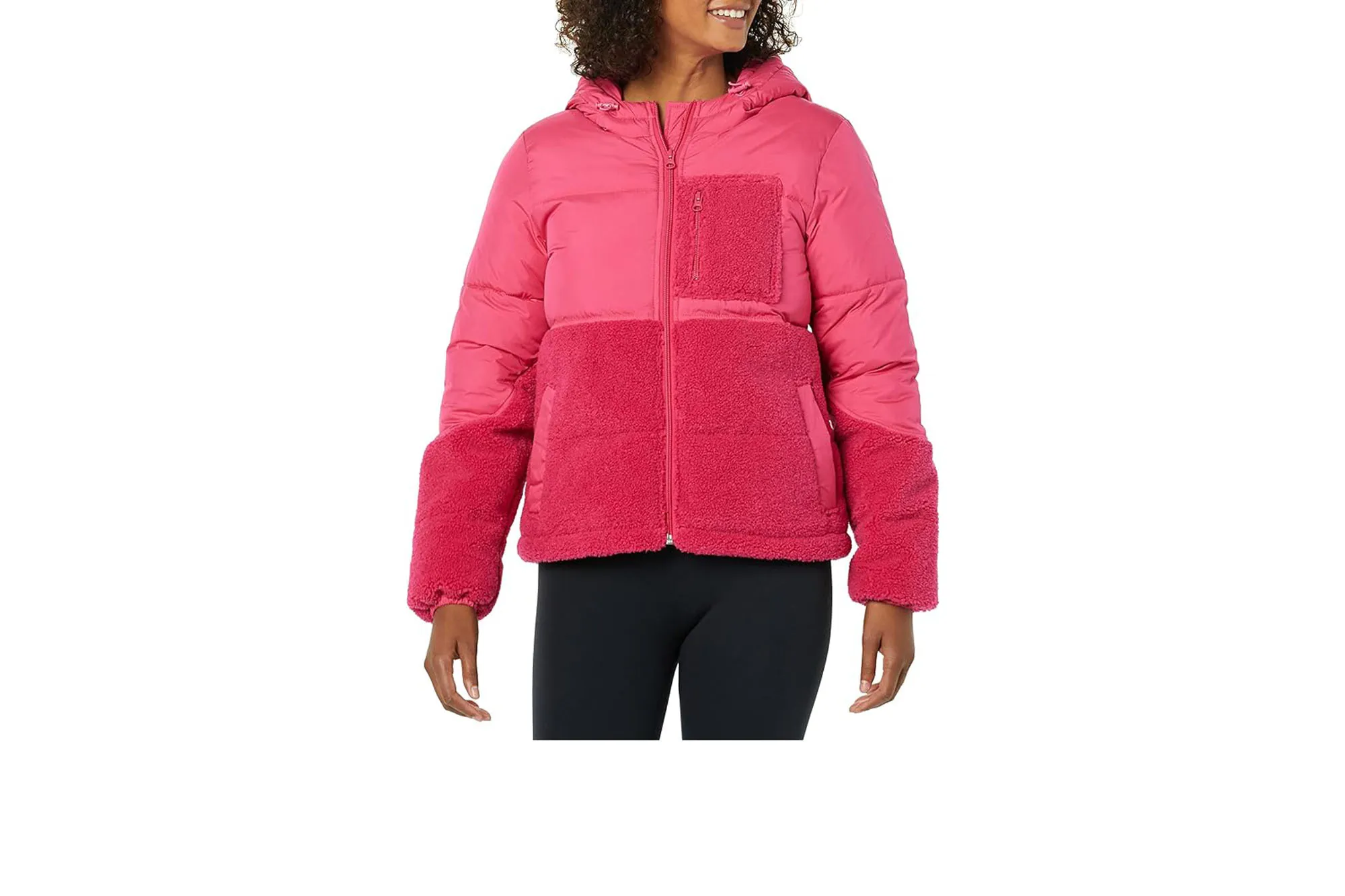 pink Sherpa puffer