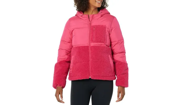 pink Sherpa puffer