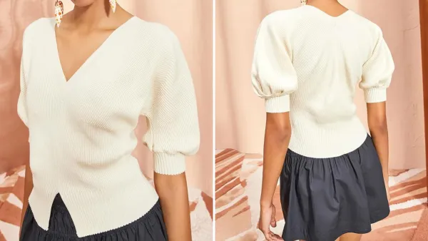 Saodimallsu Puff Sleeve Sweater