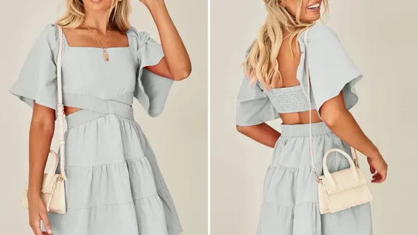 Shy Velvet Square Neck Mini Dress