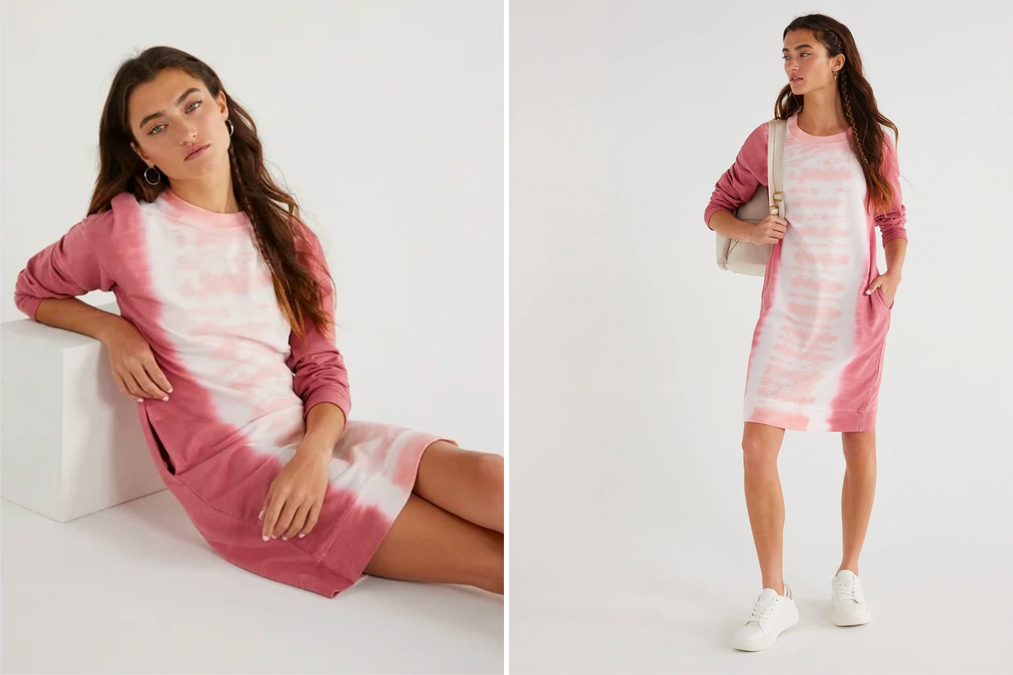 Time and Tru Garment Wash Sweatshirt Dress