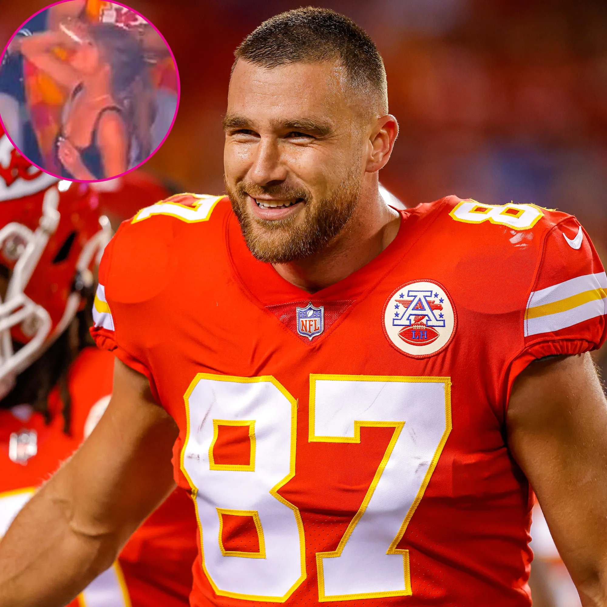 Travis Kelce Watches ‘Pro’ Taylor Swift’s Viral Super Bowl Beer Chug Moment on ‘New Heights’