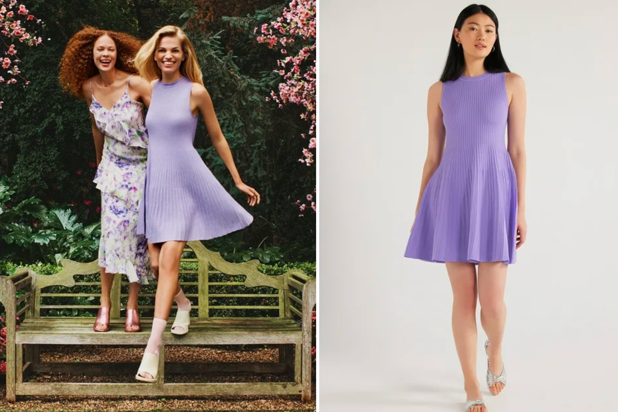 Scoop Striped Mini Sweater Dres