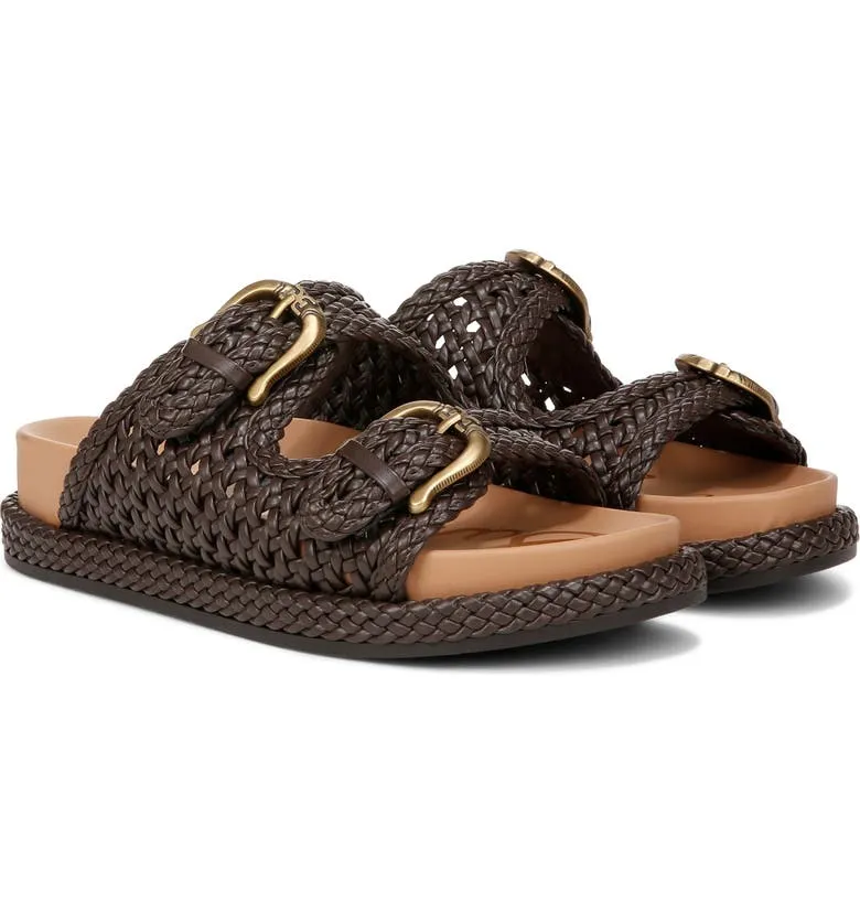 woven slide sandals