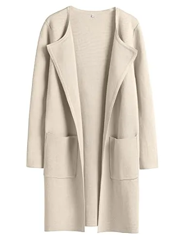 Anrabess Long Sleeve Lapel Classy Cashmere Coat