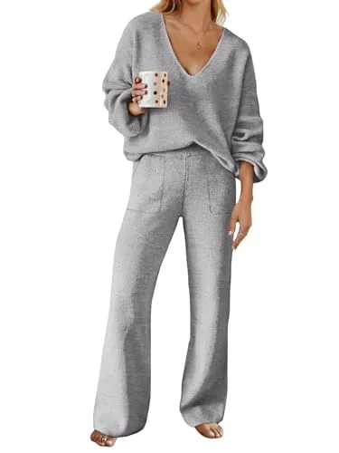 MEROKEETY Womens Loose Loungewear Set