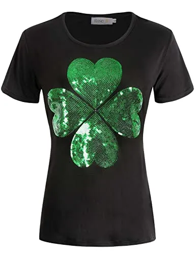 Women's Sequin St. Patricks Day Shirt