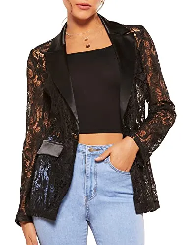 Wdirara Floral Lace Blazer