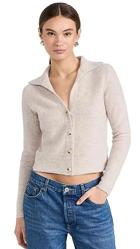 Vince Polo Button Cashmere Cardigan