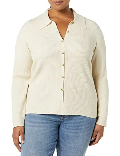 Amazon Essentials Stretch Polo Ribbed Cardigan