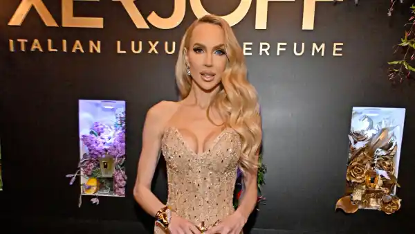 Christine Quinn Steps Out in Feathered Corset Dress Amid Marital Woes