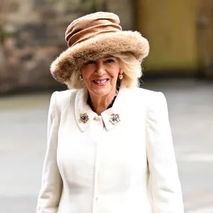 Feature Queen Camilla Attends The Royal Maundy Service At Worcester Cathedral